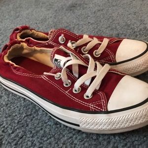 Maroon Converse Slip Ons